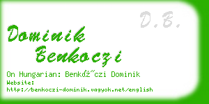 dominik benkoczi business card